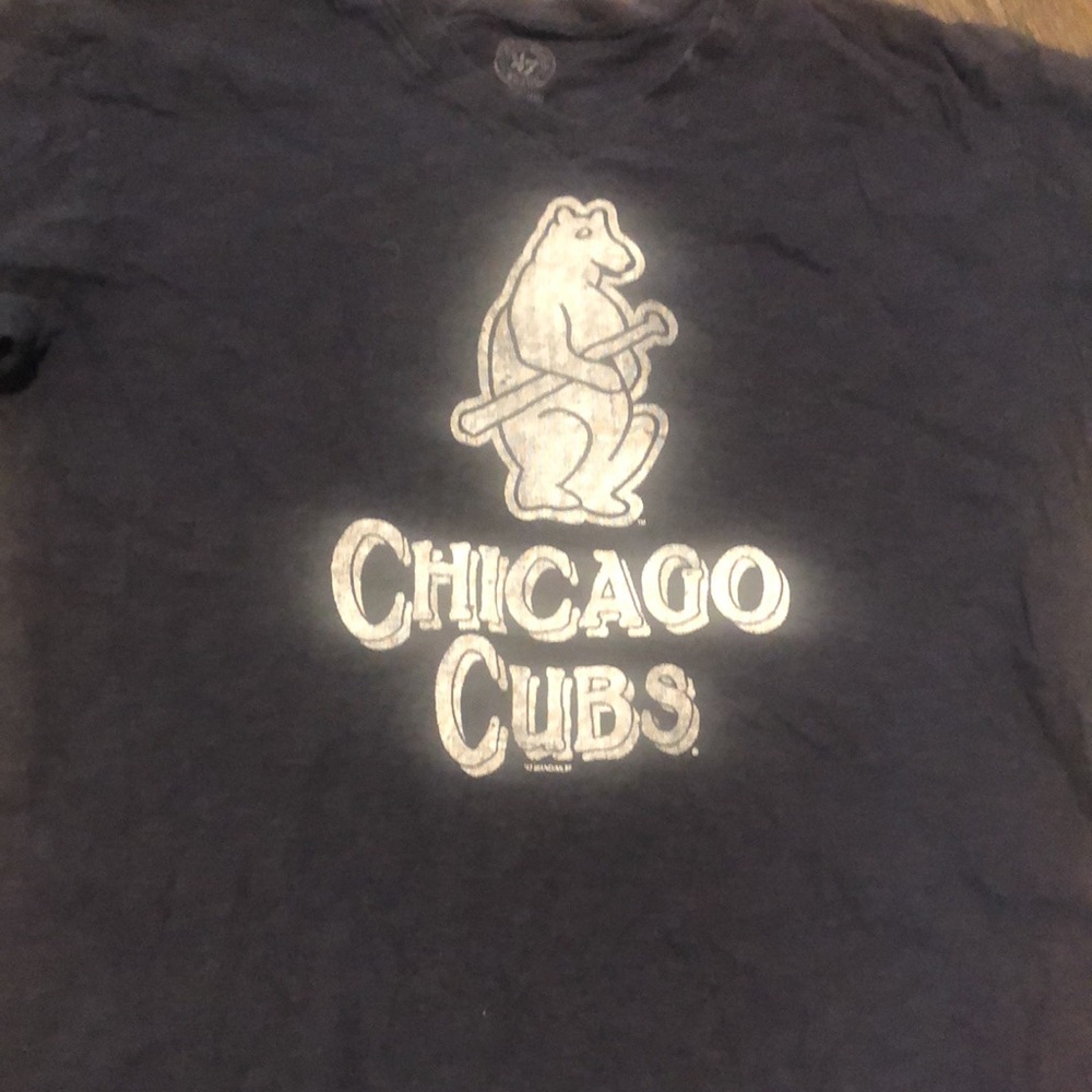 Chicago Cubs t-shirt XXL vintage logo navy blue - Picture 2 of 6